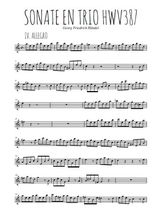 Sonate en trio Hwv387, 4. Allegro de Georg Friedrich Händel